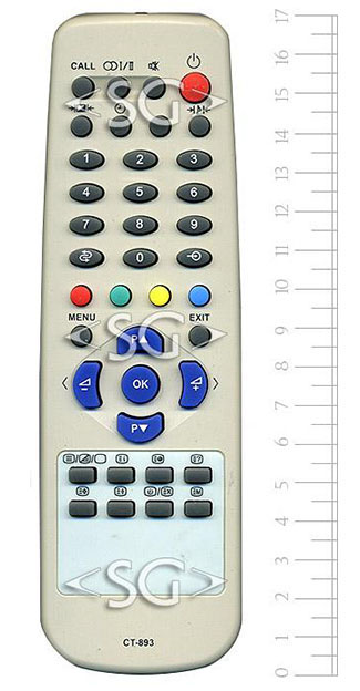 Пульт дистанционного управления для TOSHIBA CT-893 (-889, -90297)
